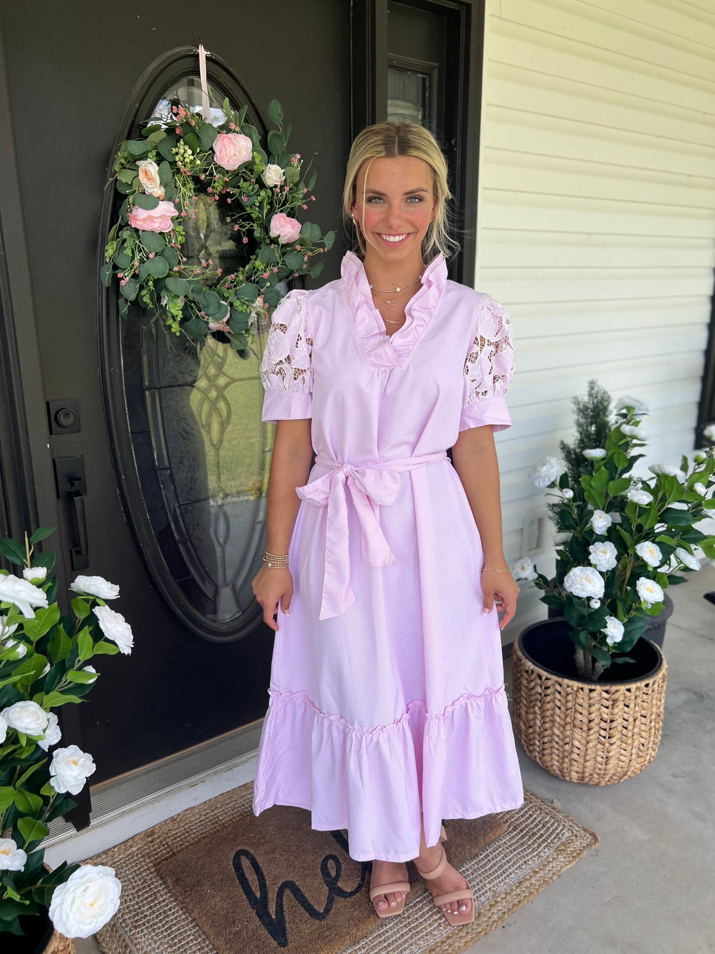 This Is It Pink Midi Dress