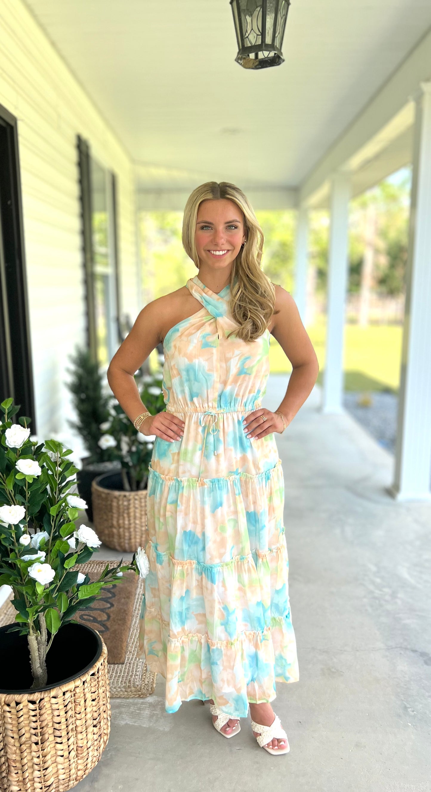 Spring Mornings Halter Neck Dress