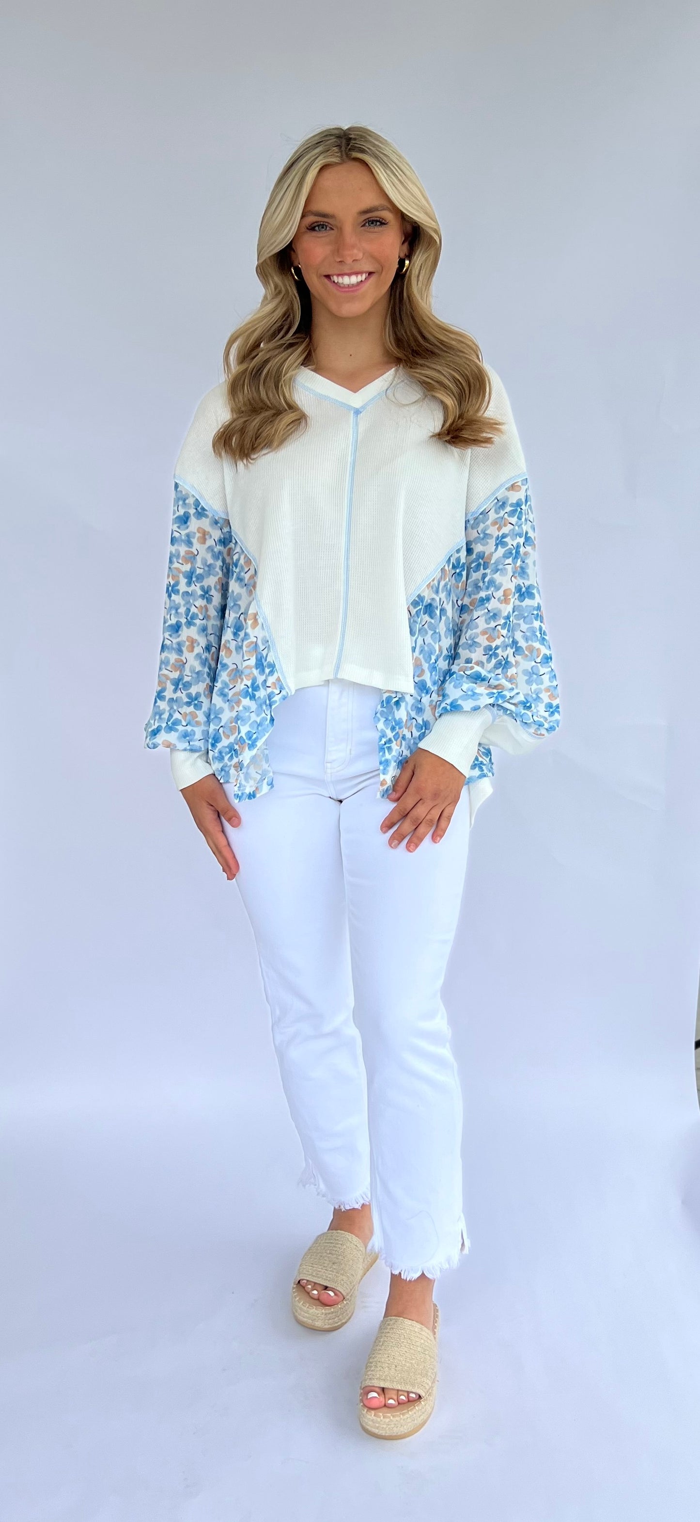 Abby Floral Patchwork Blouse