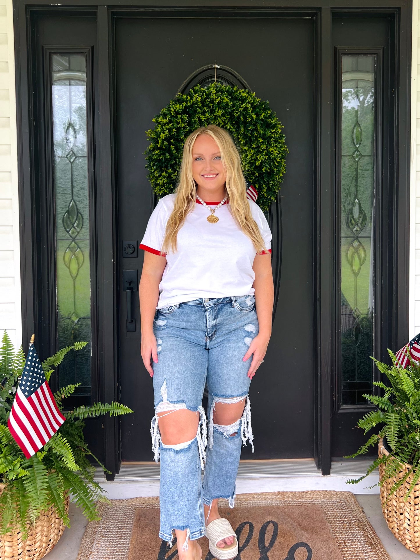 Red Trim Tee