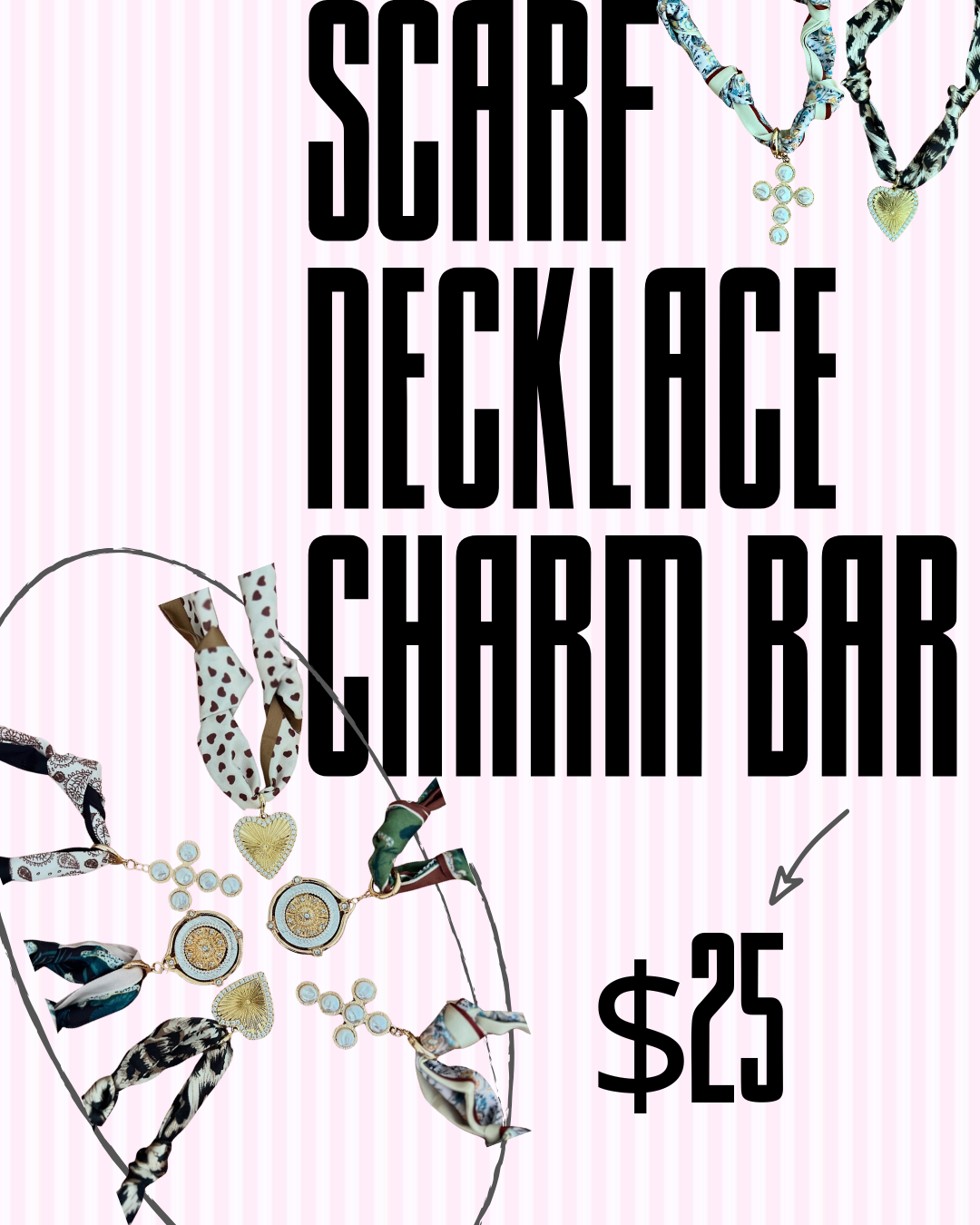 Custom scarf necklace