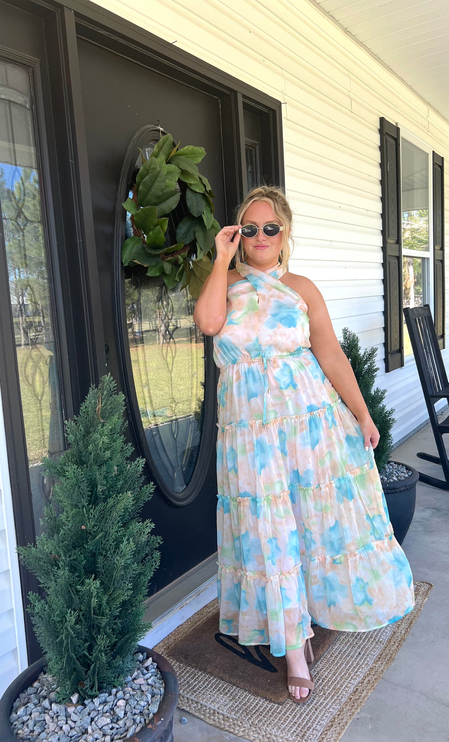 Spring Mornings Halter Neck Dress