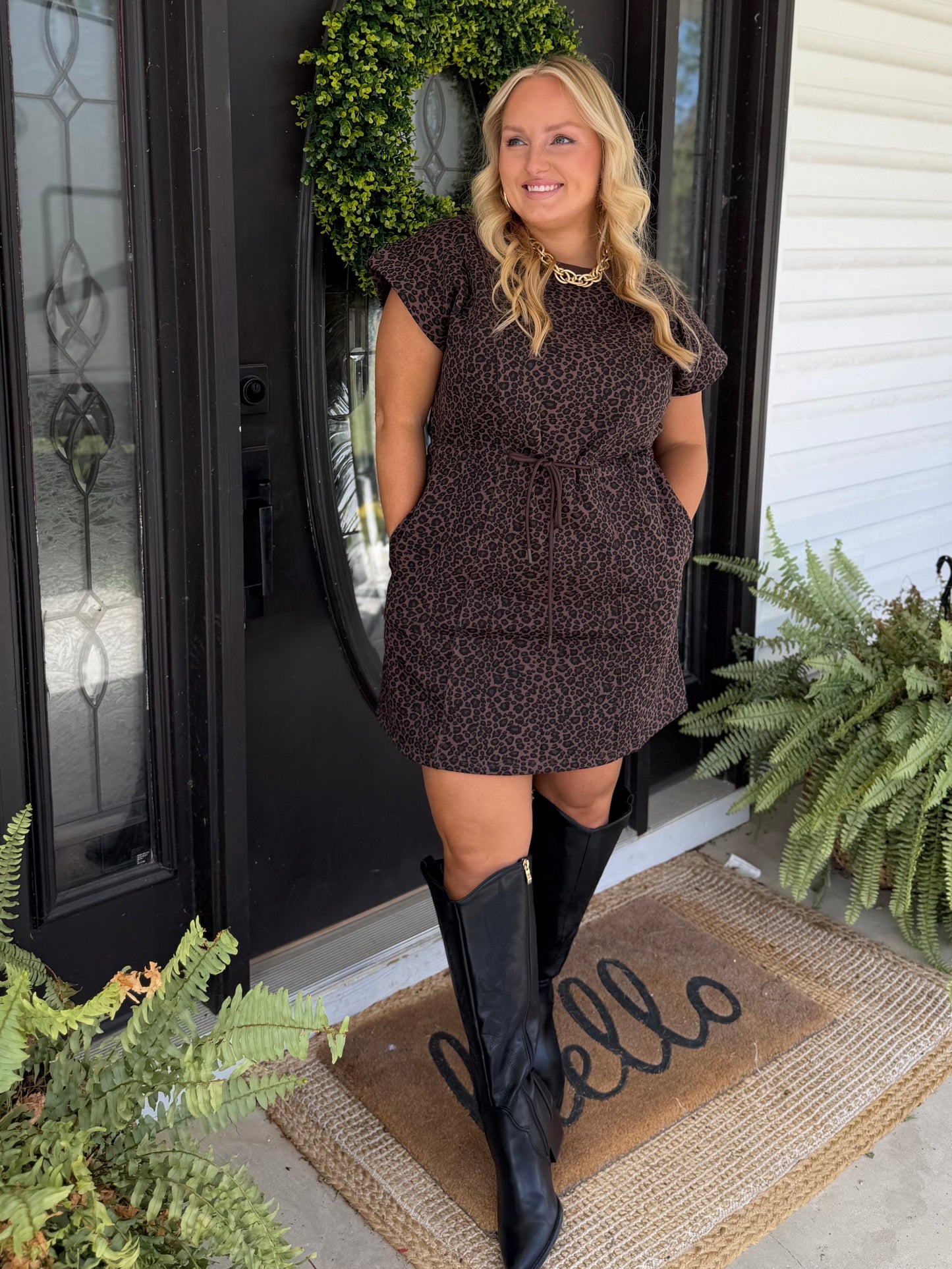 Hillary Leopard Dress