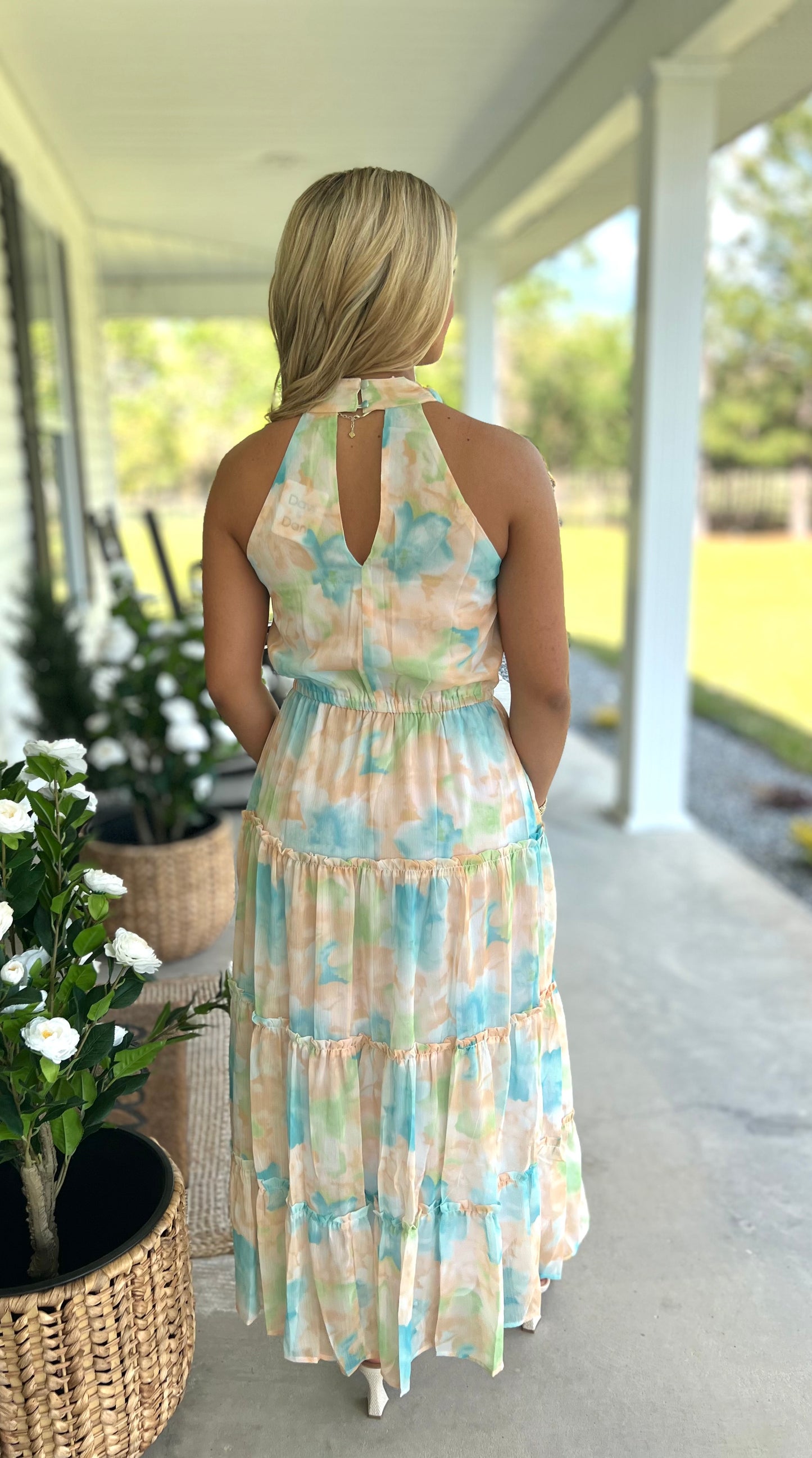 Spring Mornings Halter Neck Dress
