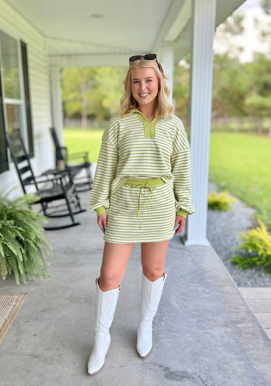 Why Not Now Collared Skort Set