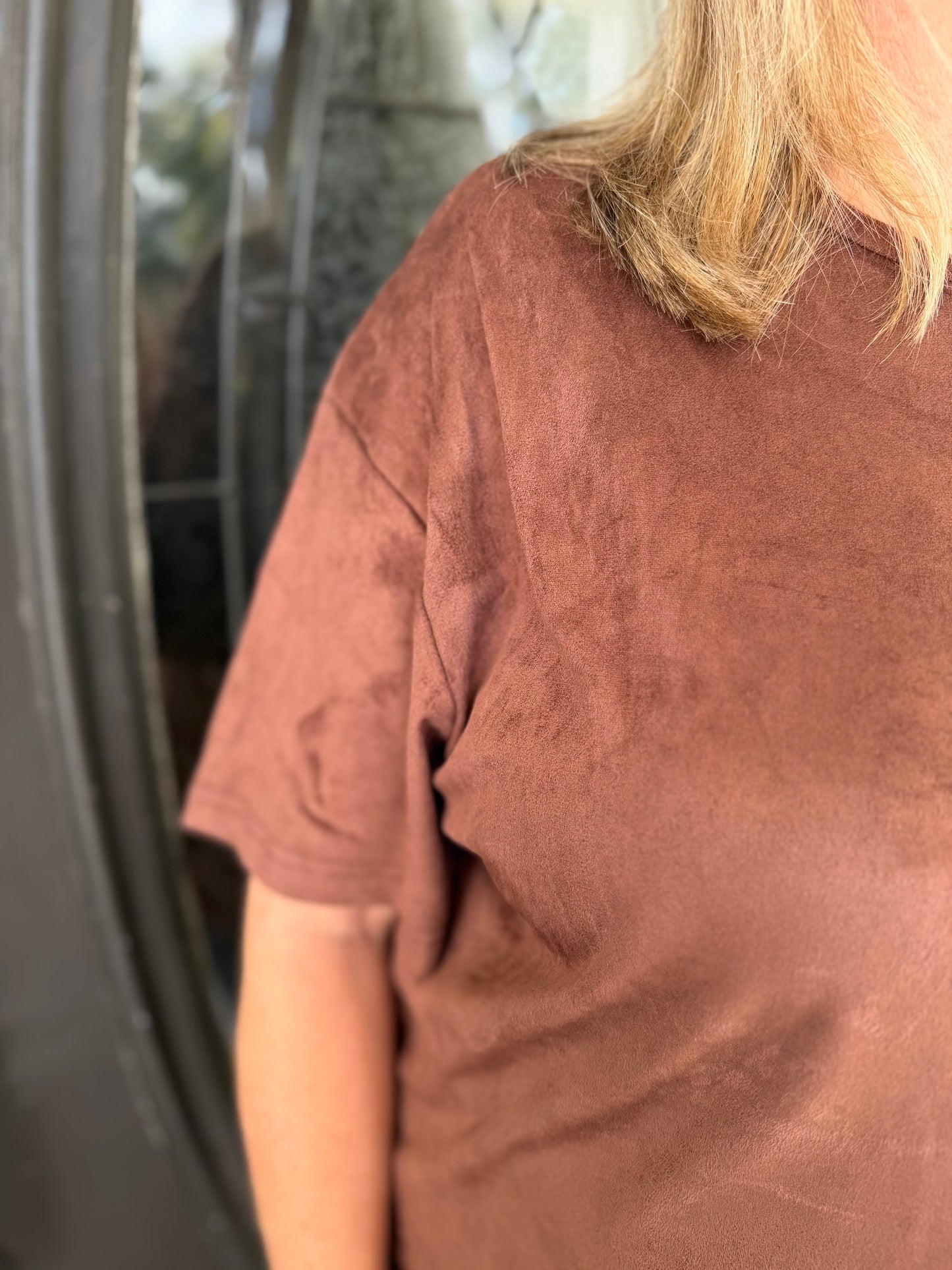 Hannah Suede Tee