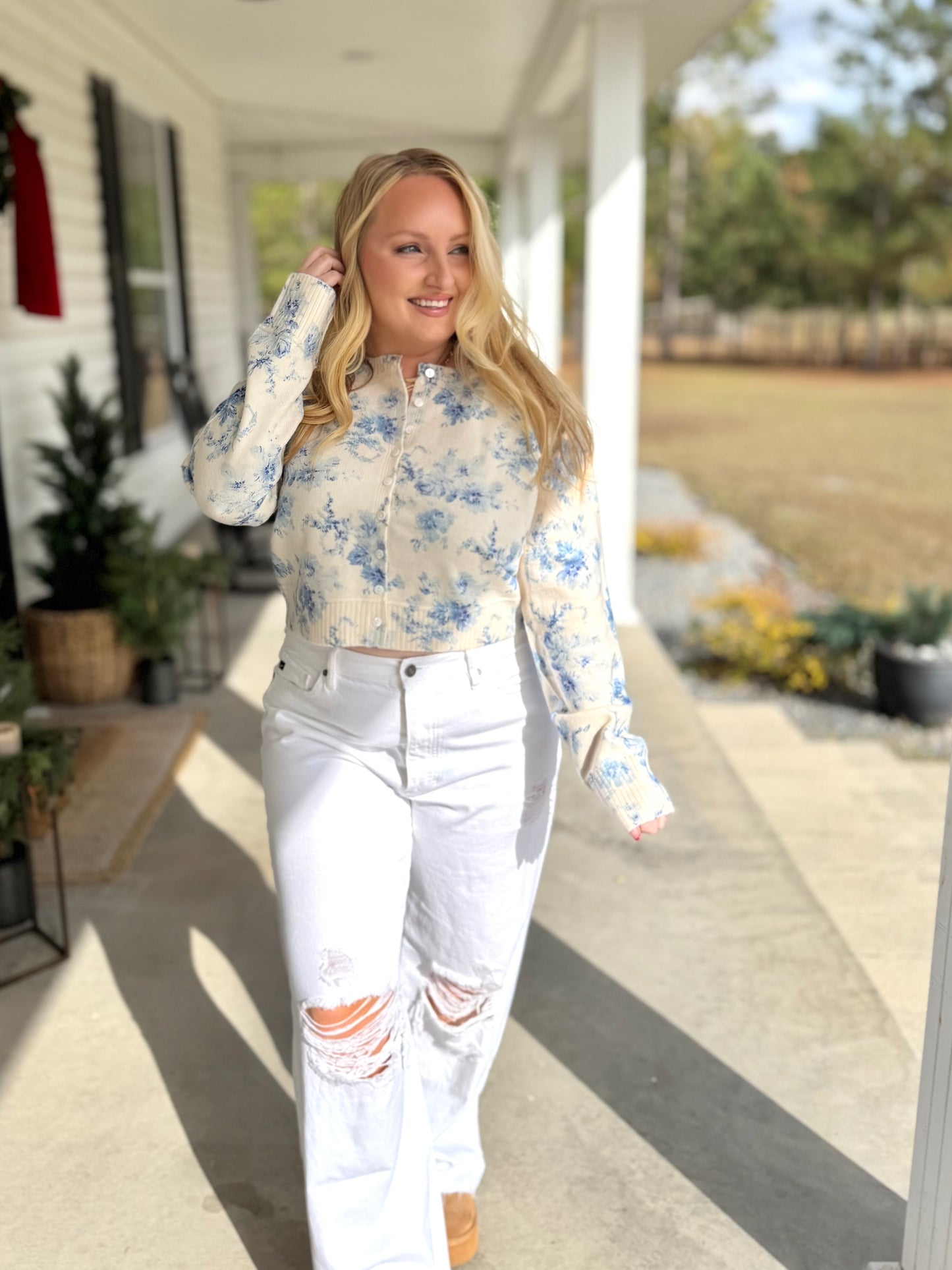 Winter Blooms Cardigan