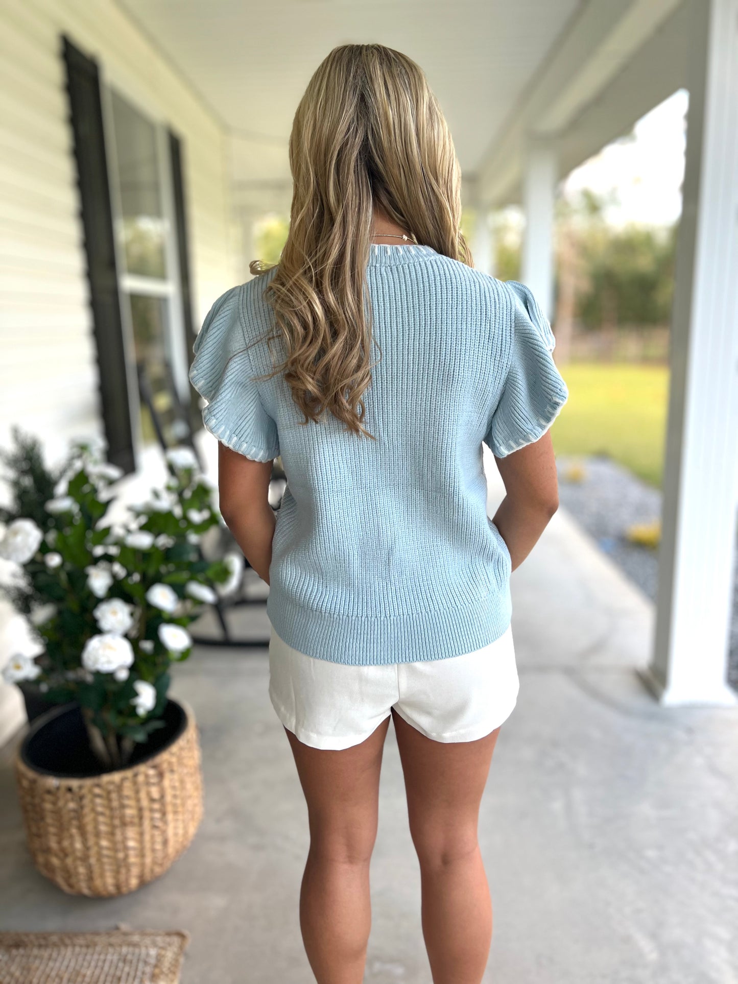 Holly Bow Sweater Knit Top