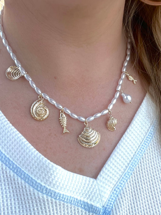 Pear Under The Sea Necklace