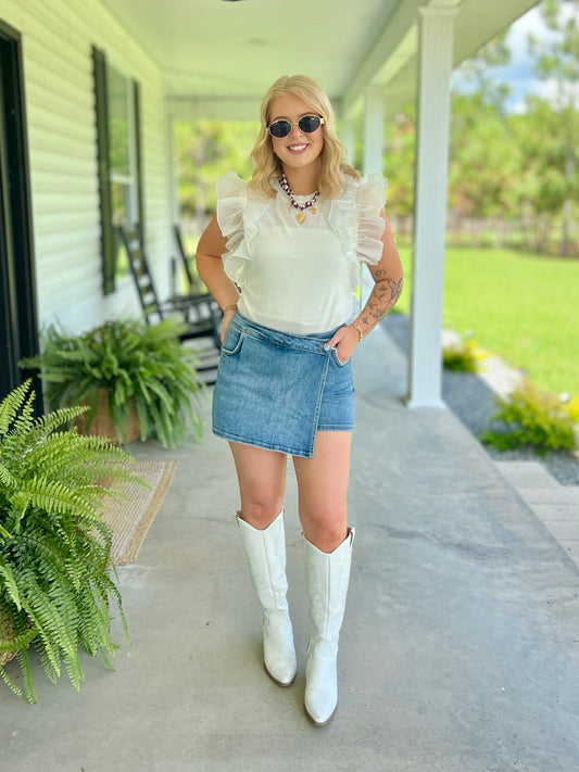 Ava Asymmetrical Skort