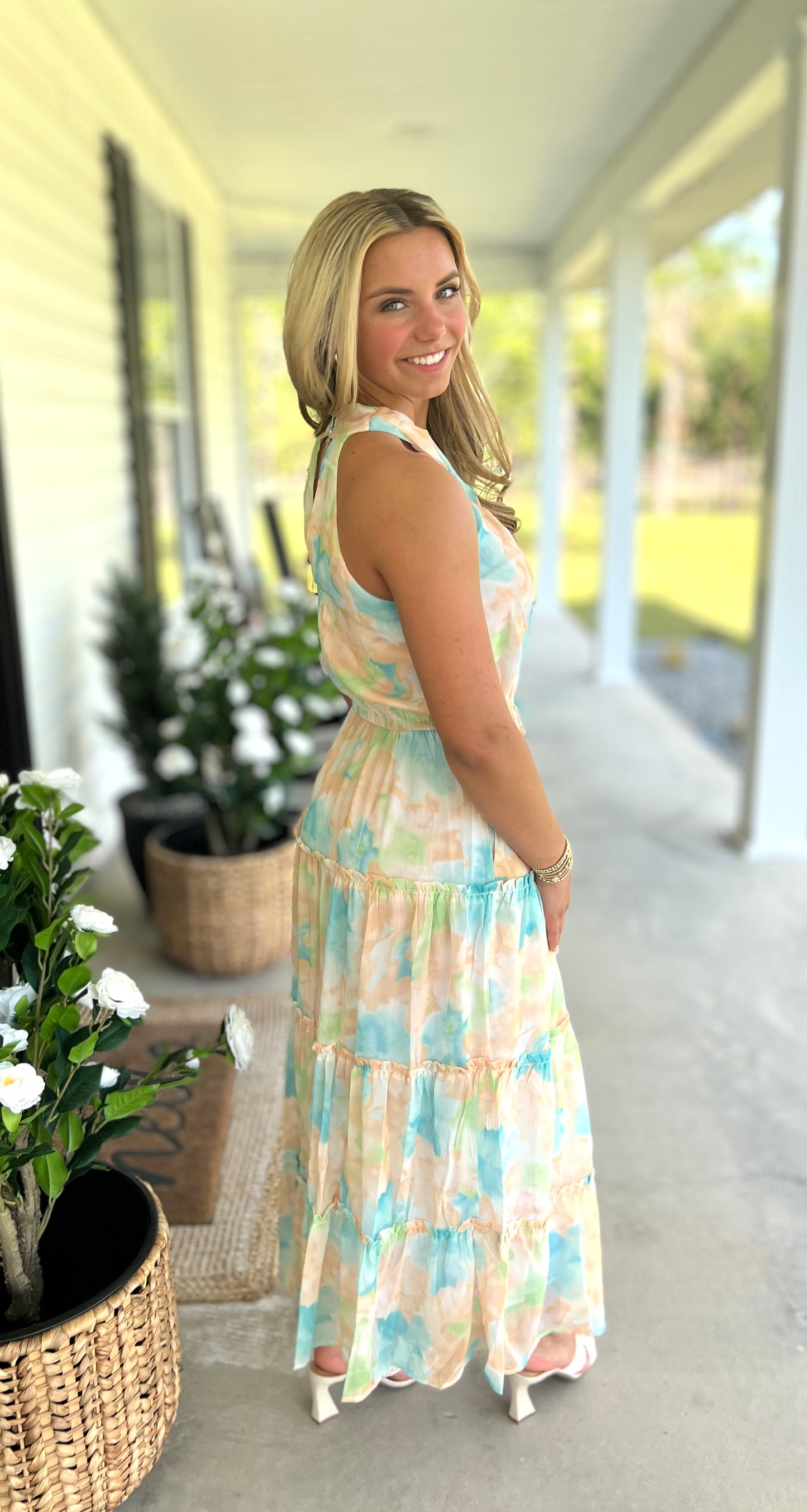 Spring Mornings Halter Neck Dress