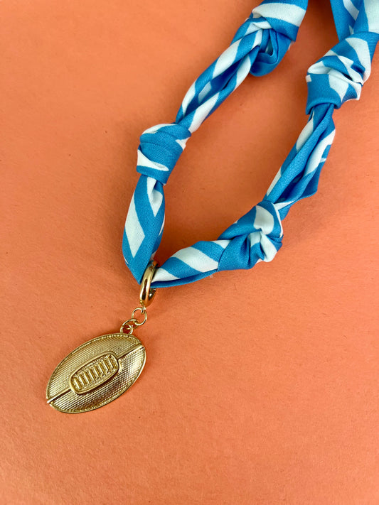 Blue Stripes Game Day Necklace