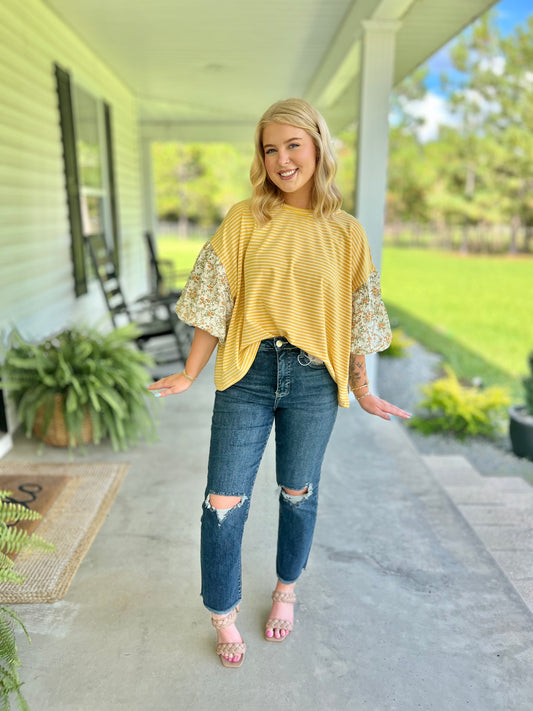 Madison Striped Relaxed Top