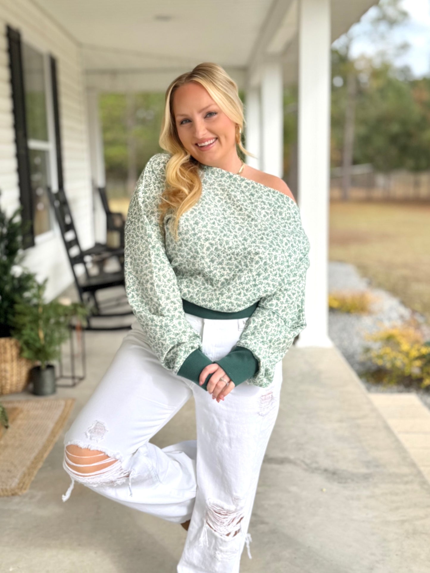 Ditsy Floral Thermal Top